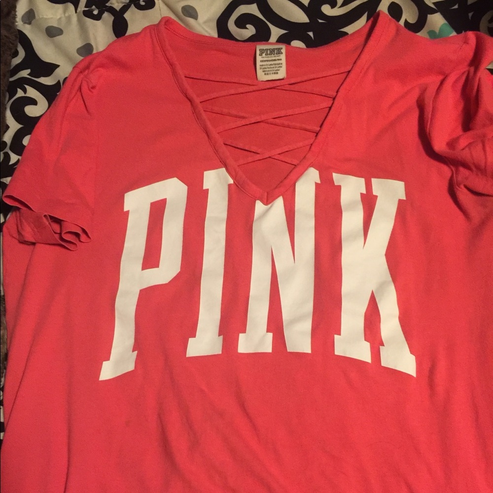 3/40 Pink CrissCross Short Sleeve